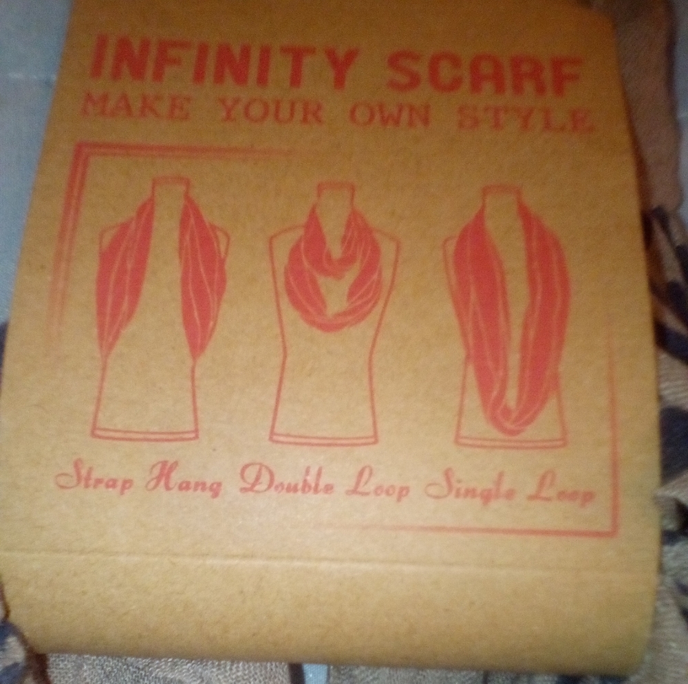 Infinity brown and blue scarf